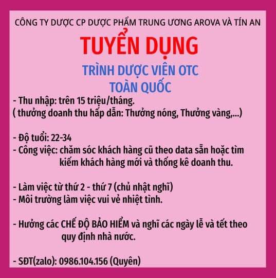 Việc làm dươc