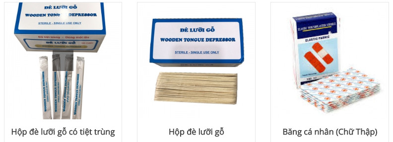 que đè lưỡi gỗ tiệt trùng