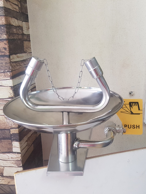 Vòi rữa mắt khẩn cấp loại tốt dầy inox 304