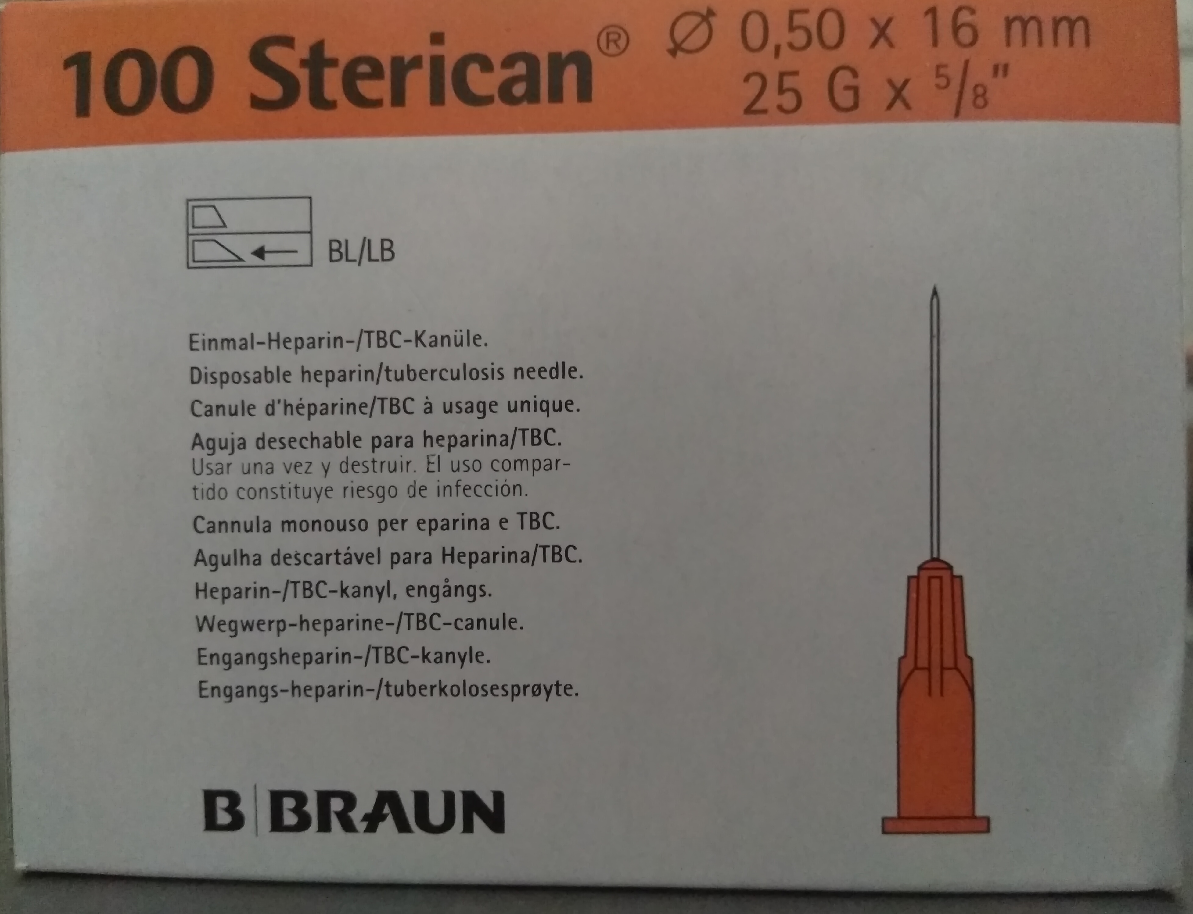 kim tiêm Bbrau 25g 5/8