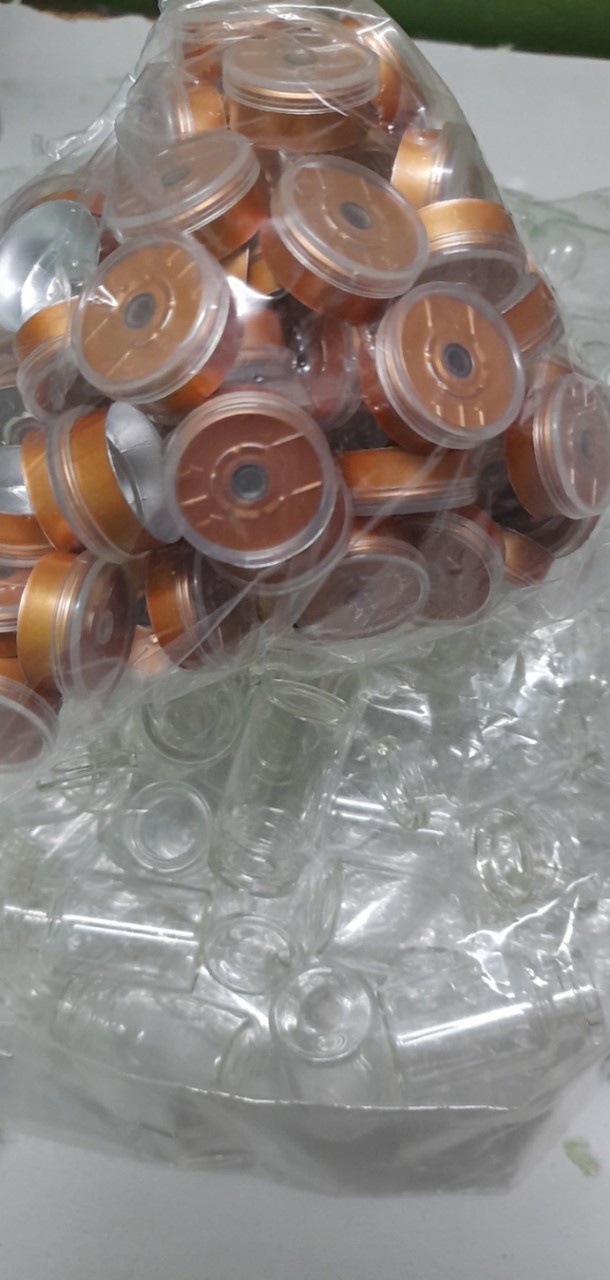 chai thủy tinh peni 5ml nắp cao su