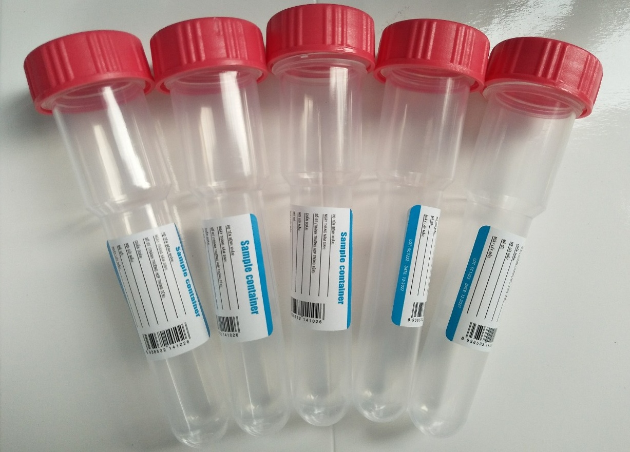 Lọ nhựa 20ml nắp đỏ - KV