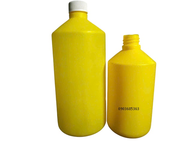 CHAI NHỰA MÀU VÀNG 500ML & 1000 ML – GIẢI PHÁP AN TOÀN CHO HÓA CHẤT